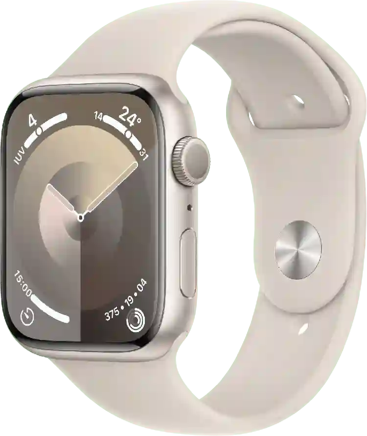 Apple Watch Series 9 GPS, Aluminium behuizing, 45 mm