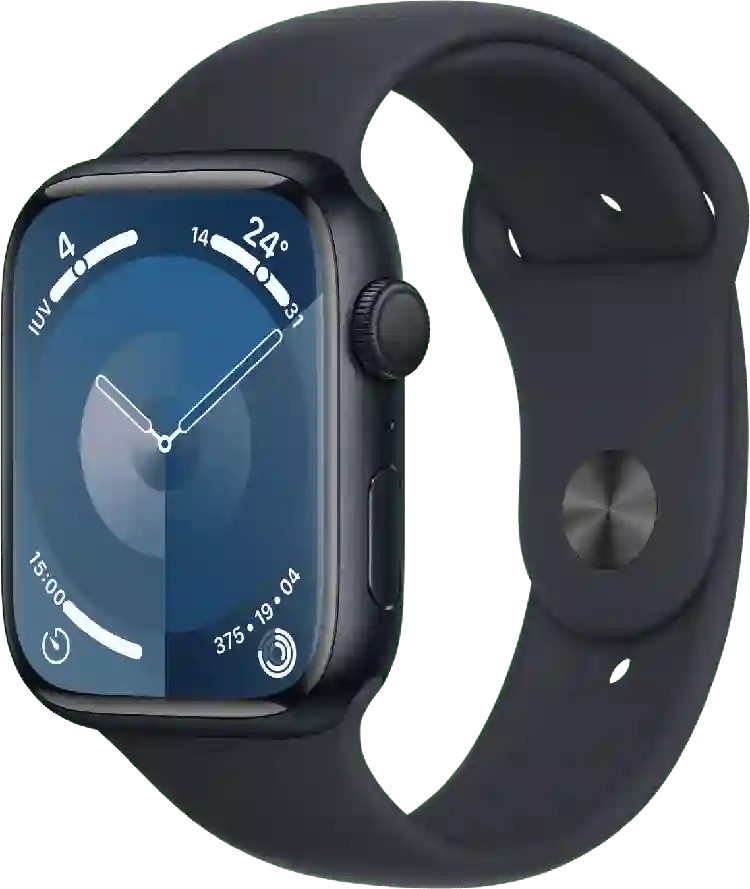 Apple Watch Series 9 GPS, Aluminium behuizing, 45 mm