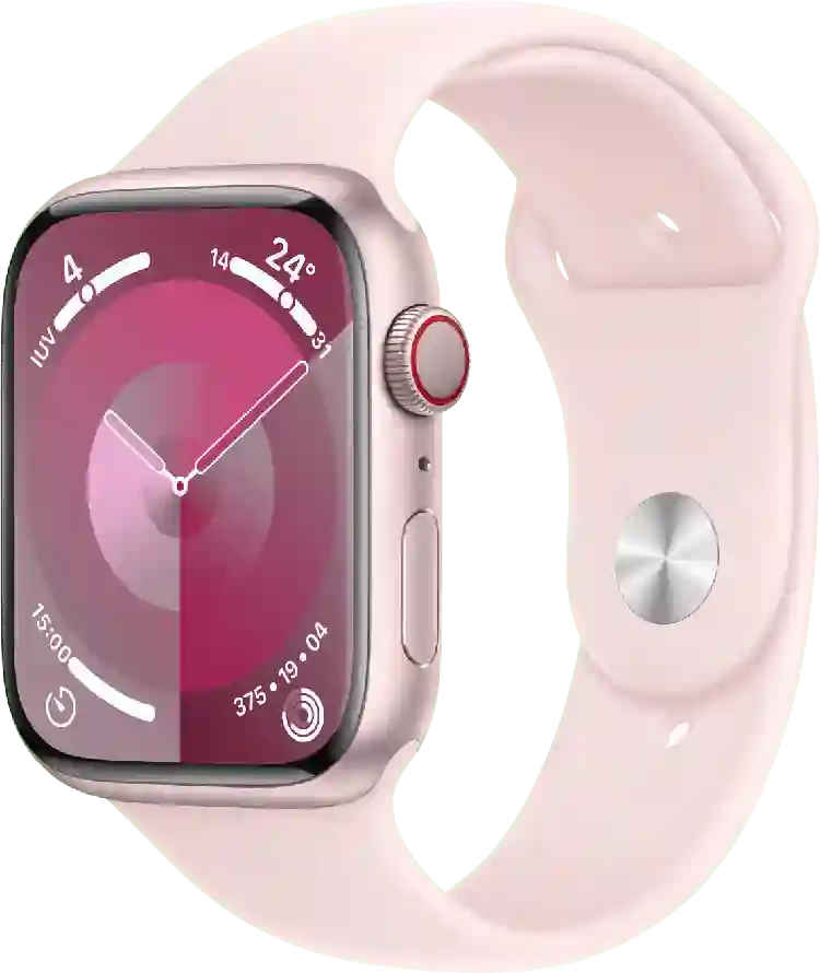 Apple Watch Series 9 GPS + Cellular, Aluminium behuizing, 45mm