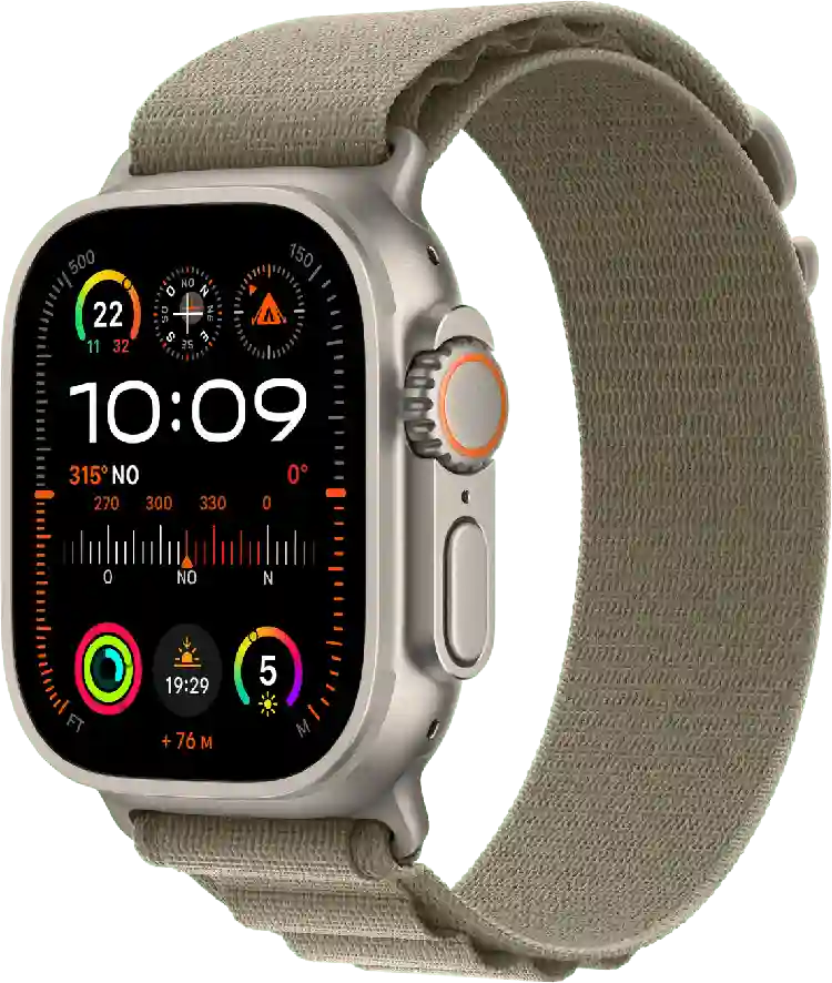 Apple Watch Ultra 2 GPS + Cellular, titanium behuizing, 49mm