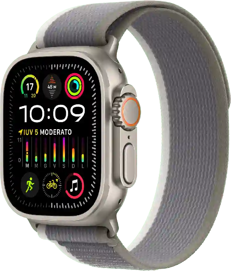 Apple Watch Ultra 2 GPS + Cellular, titanium behuizing, 49mm