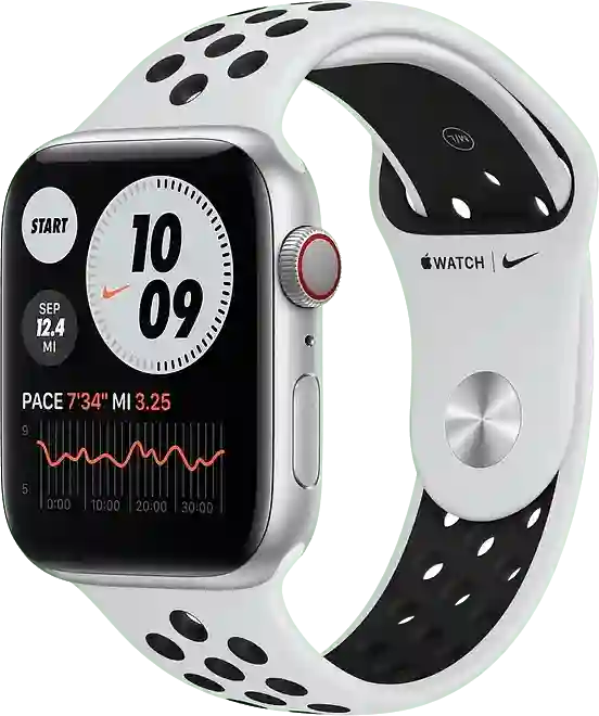 Apple Watch Nike Series 6 GPS + Cellular, Aluminium behuizing, 44mm