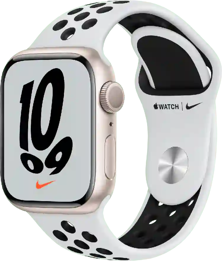 Apple Watch Nike Series 7 GPS, Aluminium behuizing, 41mm