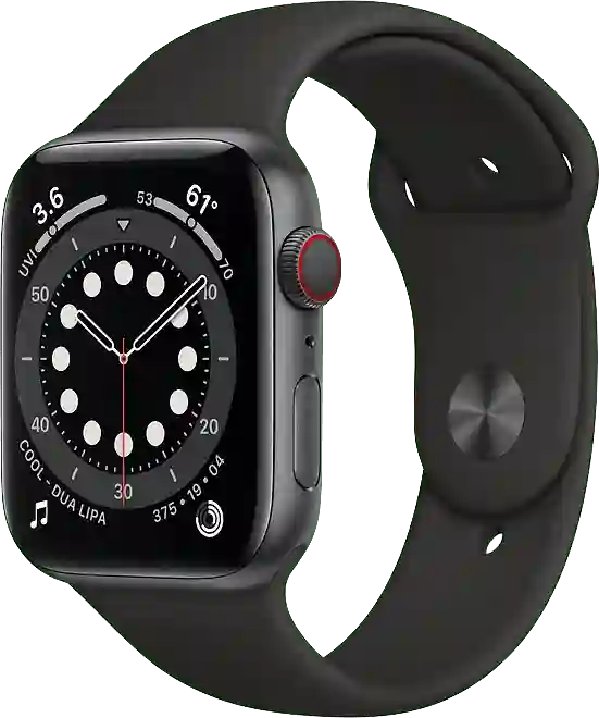 Apple Watch Series 6 GPS + Cellular, Aluminium behuizing, 44mm