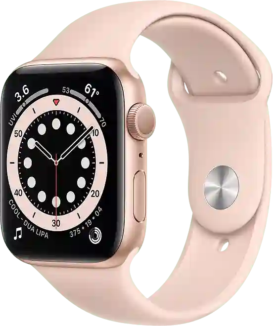 Apple Watch Series 6 GPS, Aluminium behuizing, 44 mm