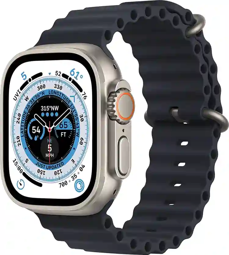 Apple Watch Ultra GPS + Cellular, Silver Titanium Case and Ocean Band