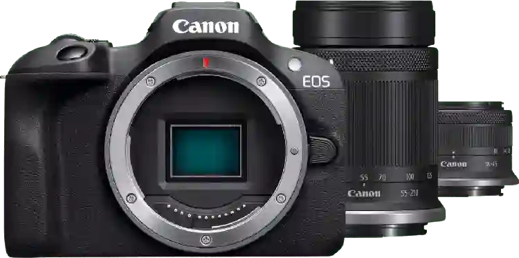 Canon EOS R100 + RF-S 18-45mm IS STM + RF-S 55-210 IS STM