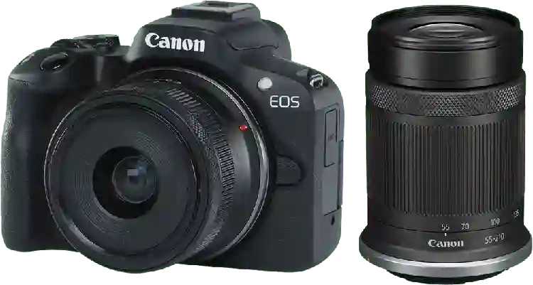 Canon EOS R50 + RF-S 18-45mm + RF-S 55-210mm, Camera kit
