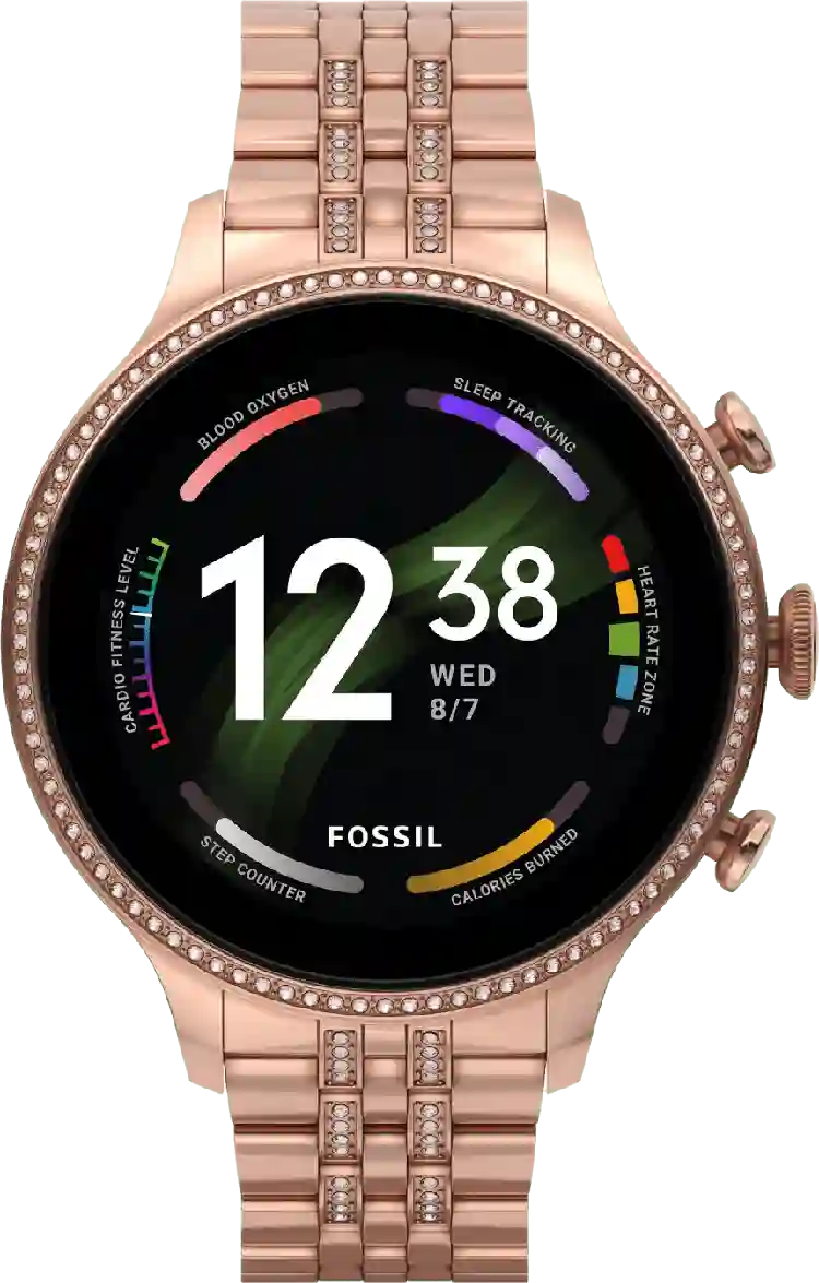 Fossil Gen 6 smartwatch, roestvrijstalen kast, 42 mm