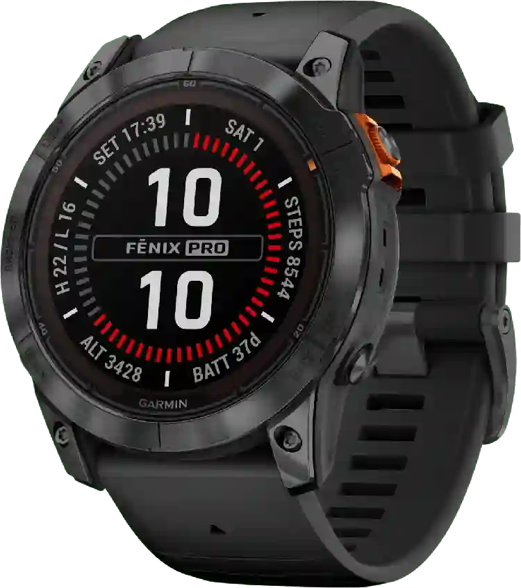 Garmin Fenix ​​7x Pro Solar Smartwatch, roestvrijstalen, 51 mm