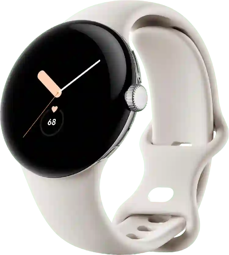 Google Pixel Wi-Fi / Bluetooth smartwatch, roestvrijstalen kast, 41 mm