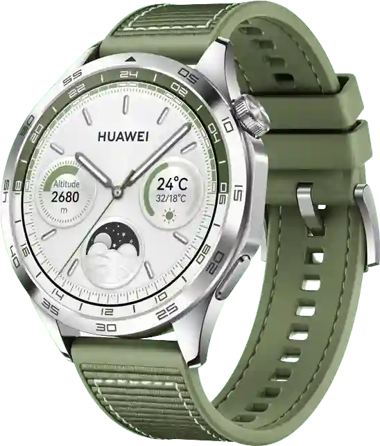 Huawei GT4 smartwatch, roestvrijstalen kast, 46 mm