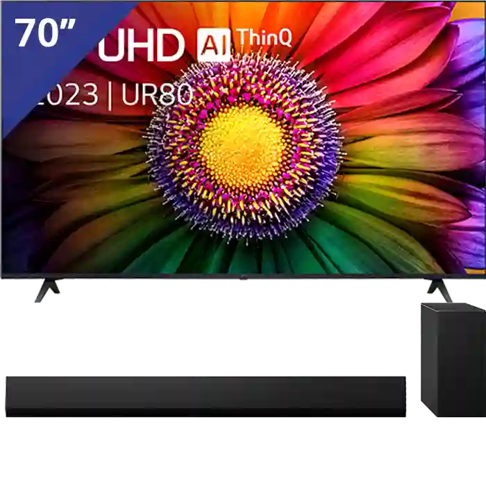 LG 70 inch 4K LED TV + LG soundbar