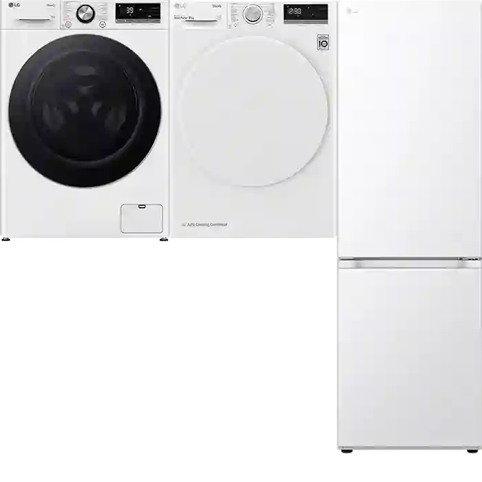 LG Koelvriescombinatie + LG Wasmachine + LG Wasdroger
