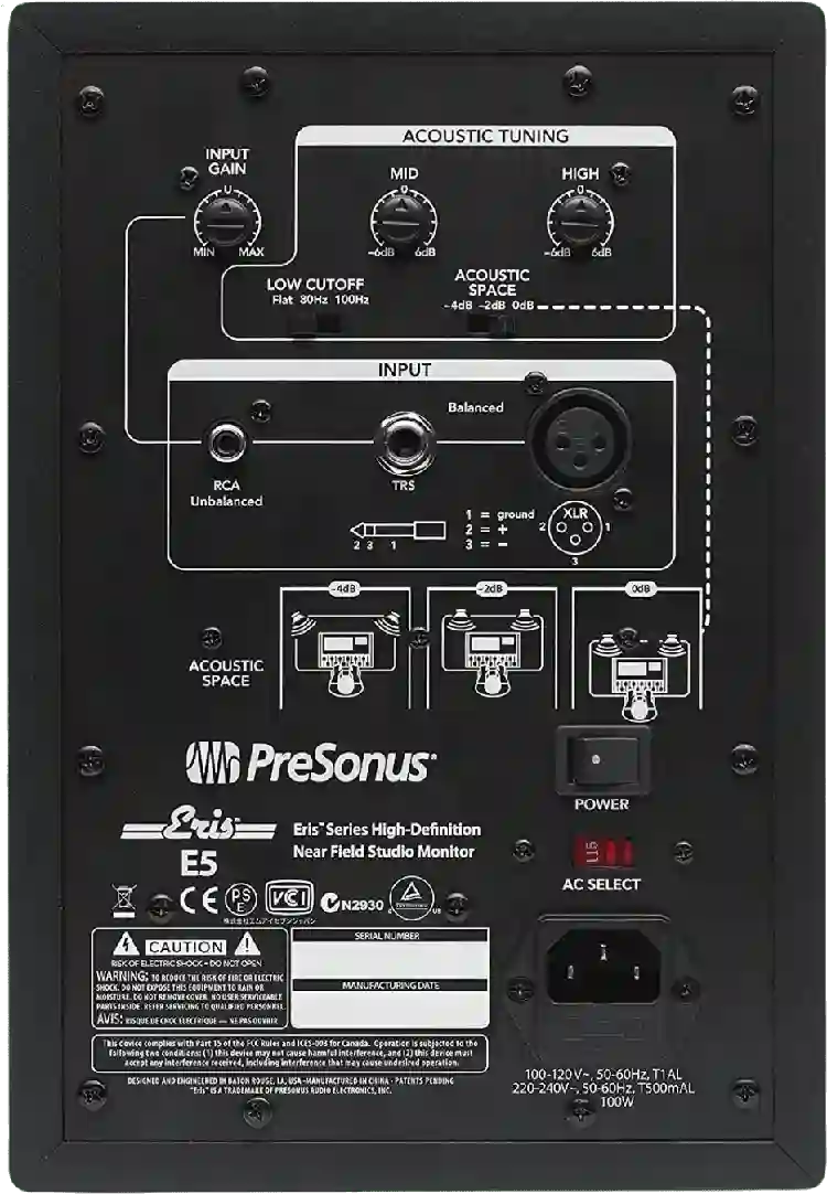 PreSonus Eris E5 (stuk) Actieve Studio Monitor