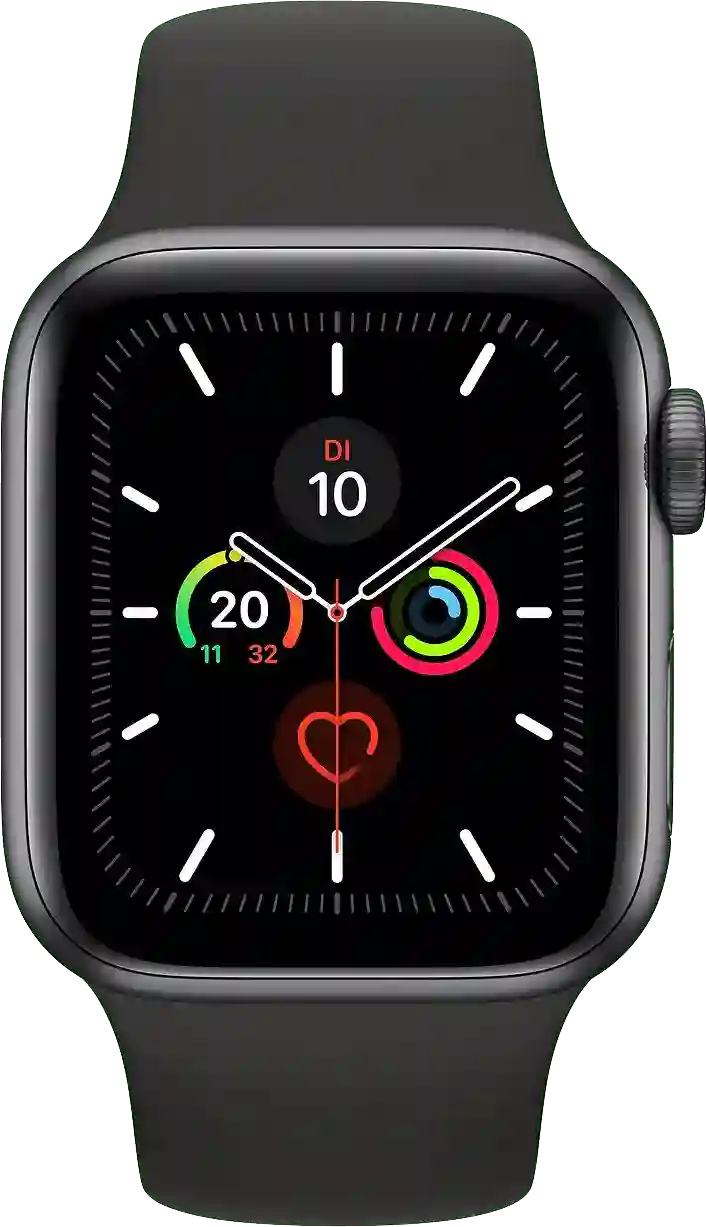 Apple Watch Series 5 GPS, Aluminium behuizing, 44 mm