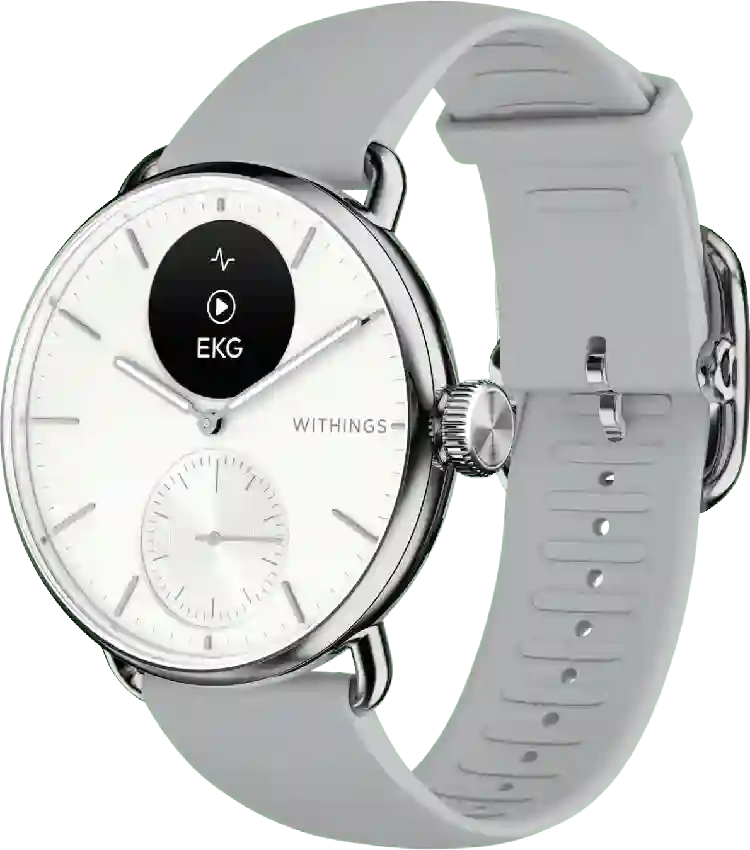 Withings ScanWatch 2, roestvrijstalen behuizing, 38 mm