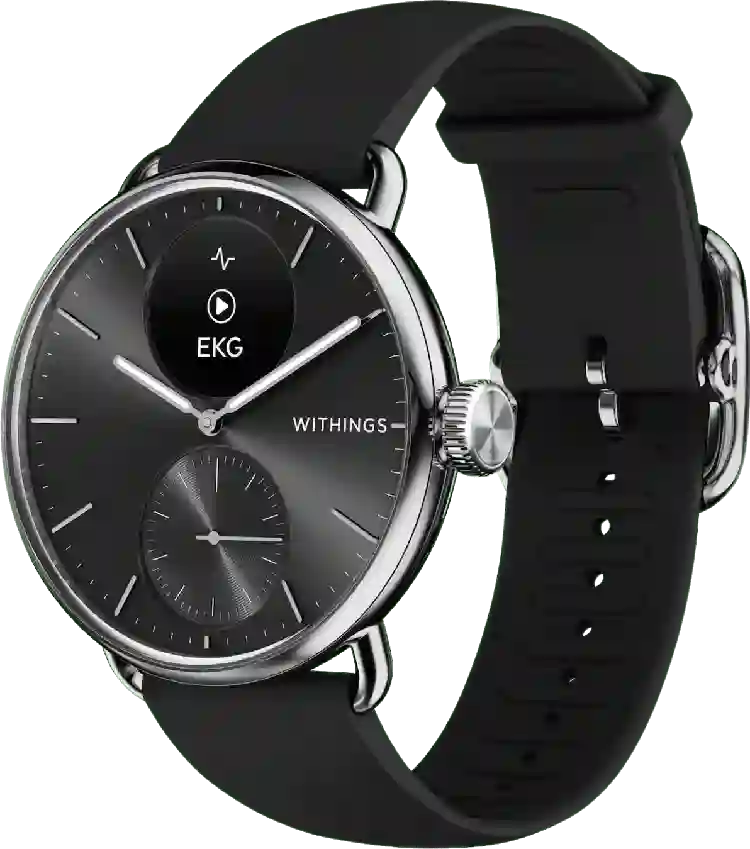 Withings ScanWatch 2, roestvrijstalen behuizing, 38 mm